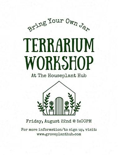 Houseplant Hub Presents Terrarium Workshop header image