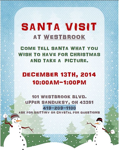 SANTA VISIT AT WESTBROOK header image