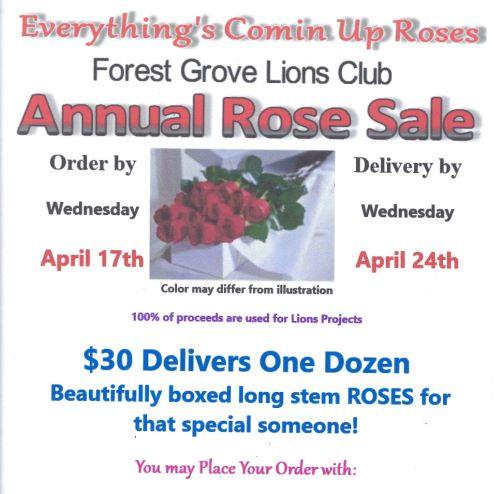 Annual Rose Sale header image