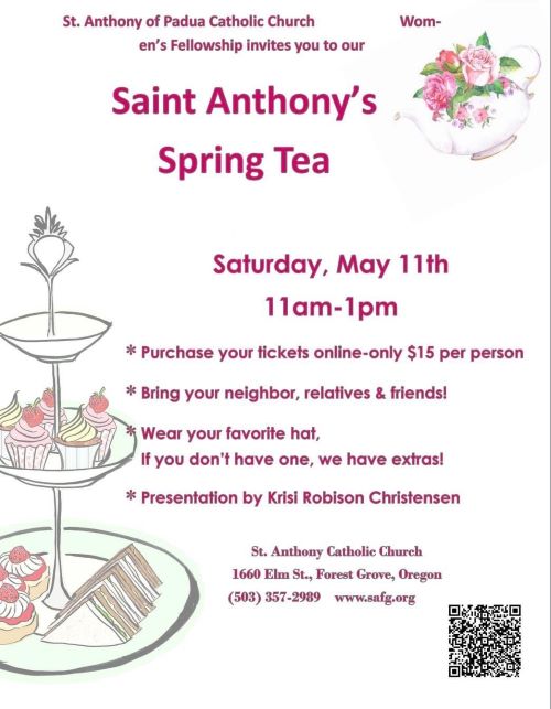 Saint Anthony's Spring Tea header image