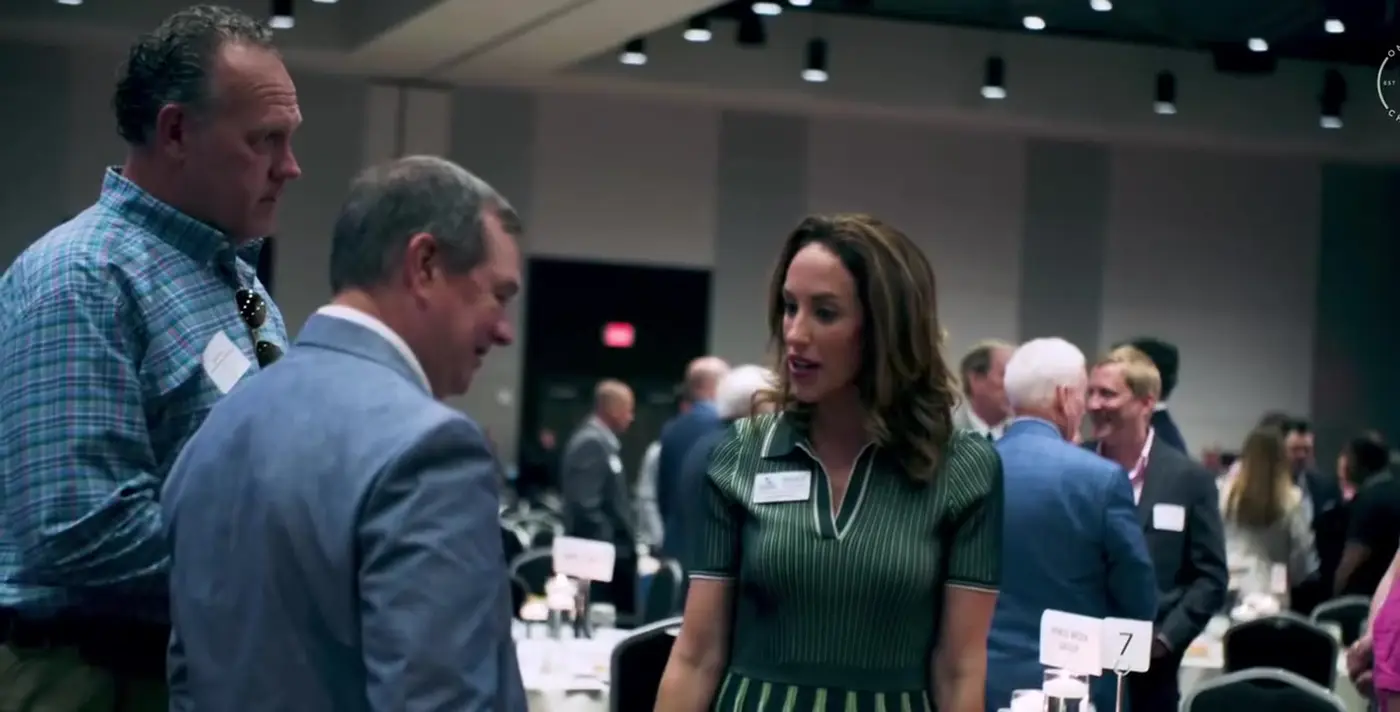OneZone Chamber members networking at an event
