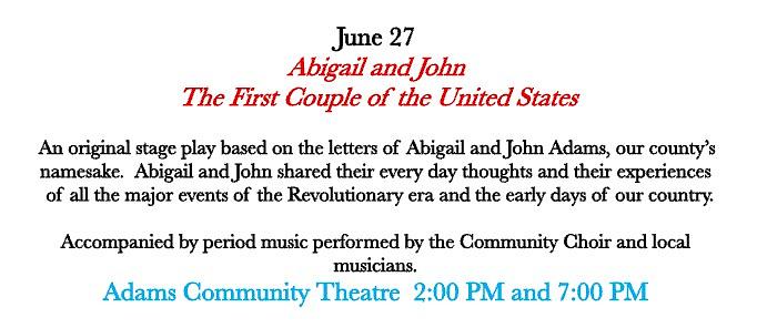 Abigail and John The First Couple of The United States header image