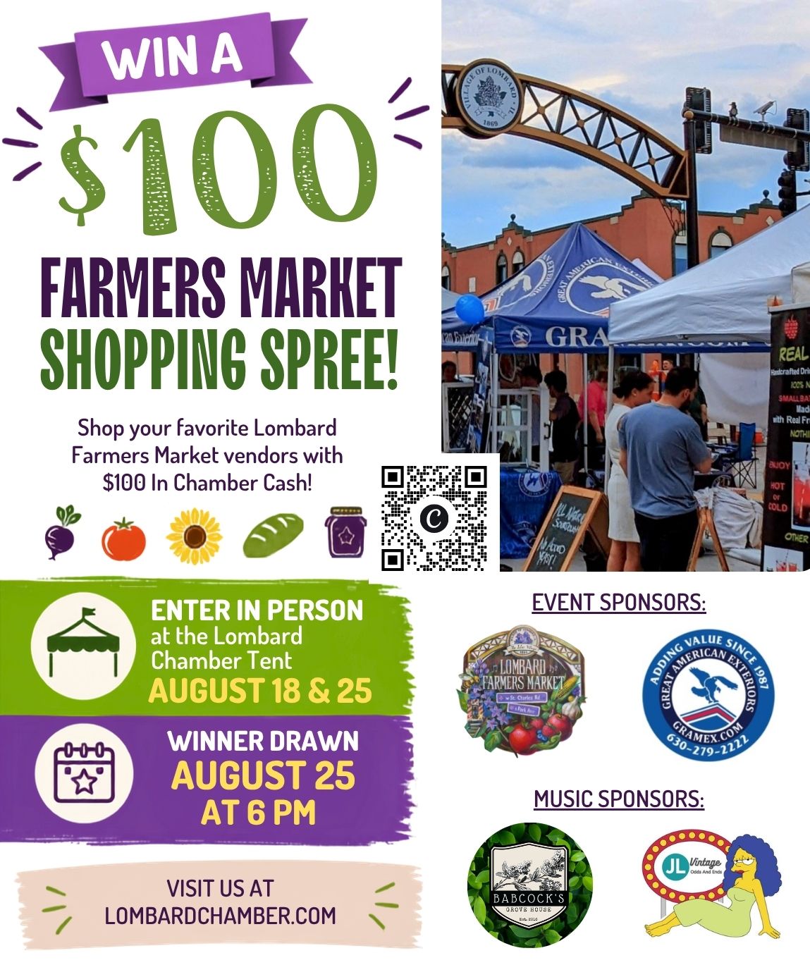 Win A $100 Farmers Market Shopping Spree! header image
