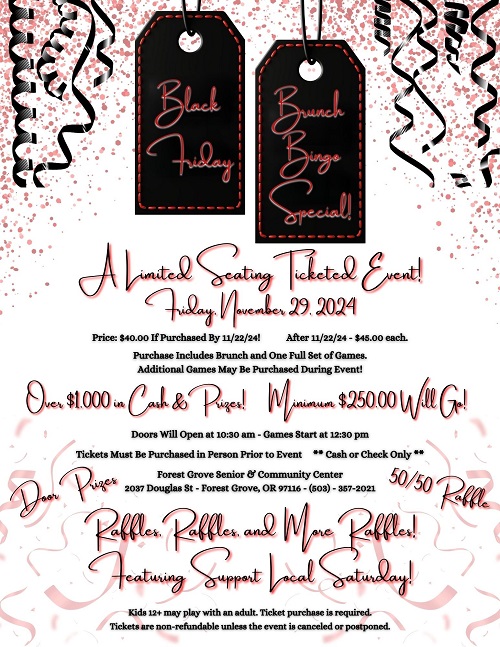 Black Friday Brunch & Bingo Special header image