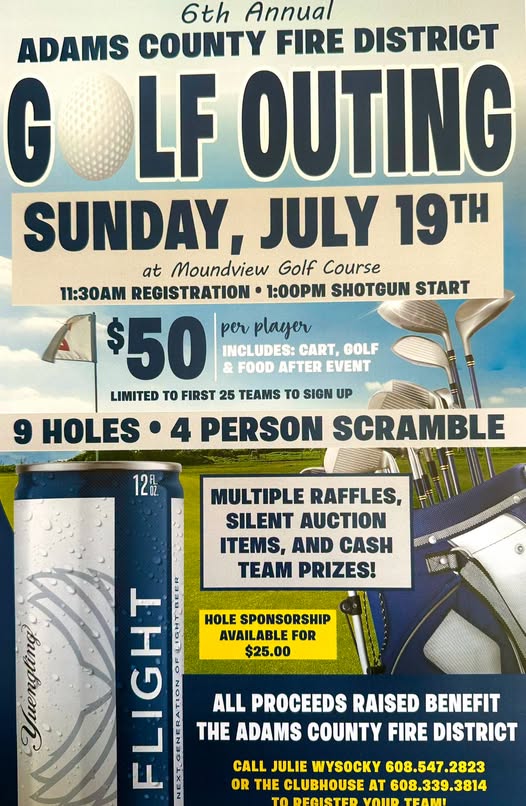 Adams County Fire District Golf Outing header image