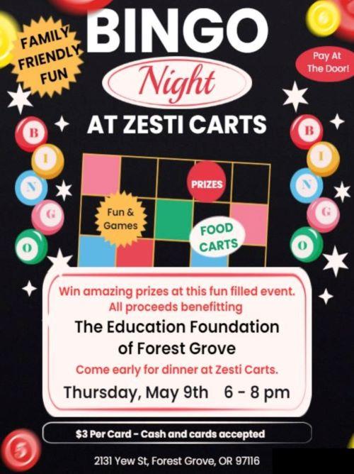 Bingo with Education Foundation of Forest Grove! header image