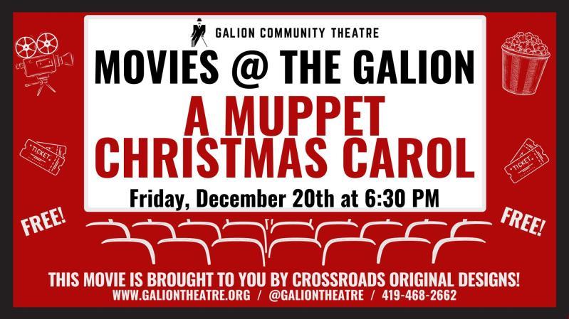 Movies @ The Galion: A MUPPET CHRISTMAS CAROL header image