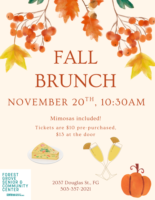 Forest Grove Senior & Community Center Fall Brunch header image