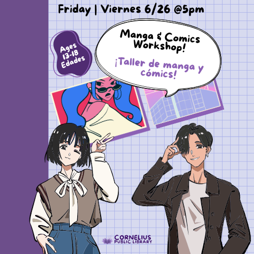 Manga and Comics Workshop | Taller de manga y cómics header image