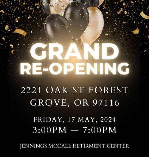 Jennings McCall Retirement Center Grand Re-Opening header image