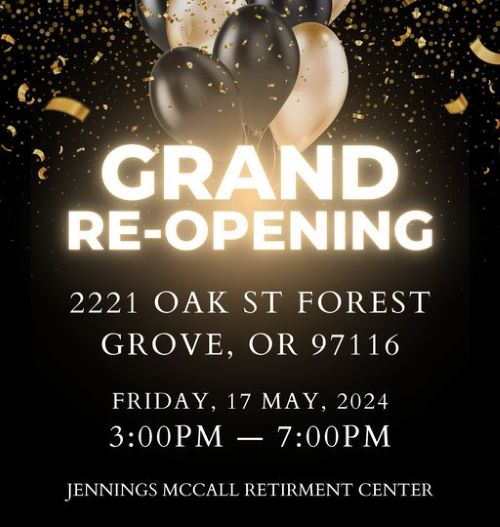 Jennings McCall Retirement Center Grand Re-Opening header image