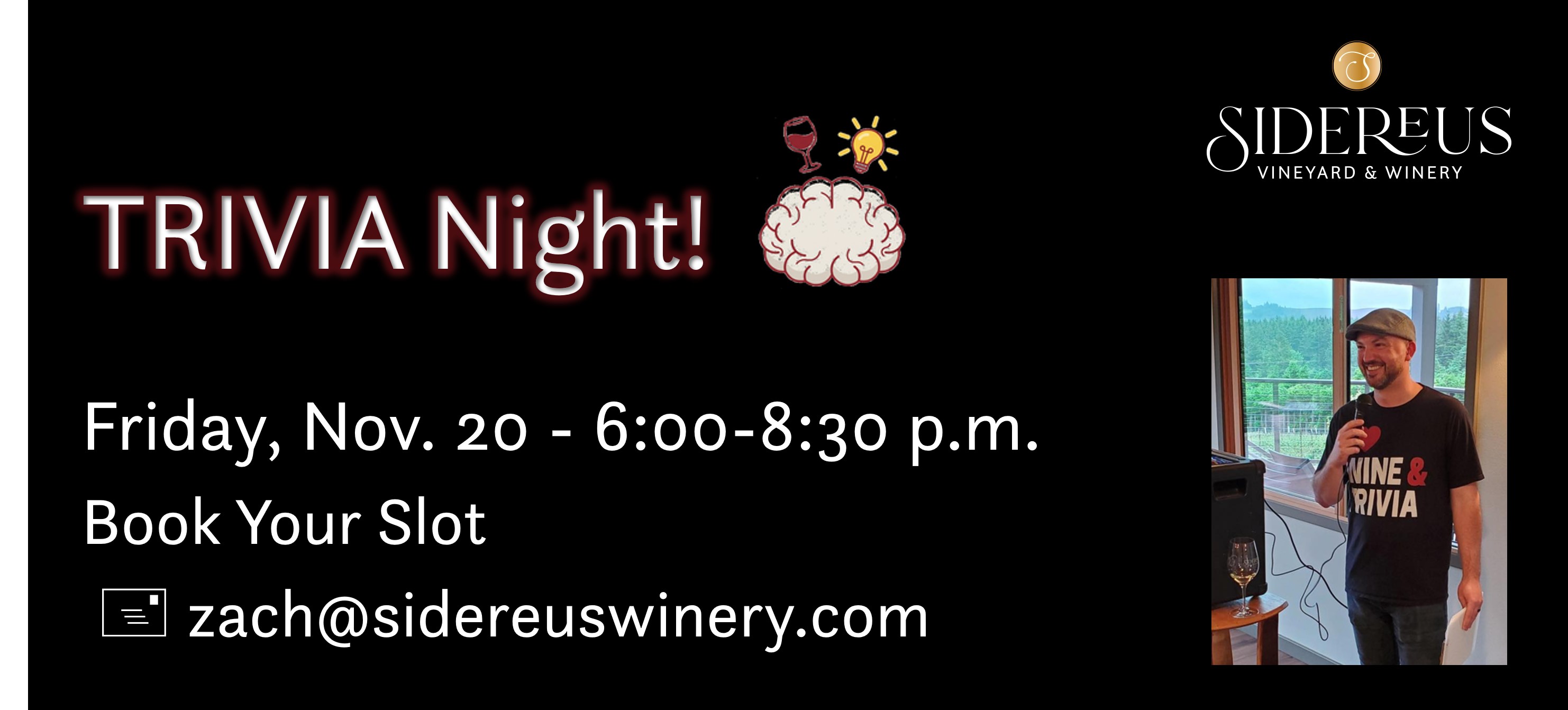 Trivia Night at Sidereus Winery header image