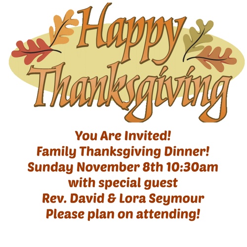 Thanksgiving Service & Dinner header image