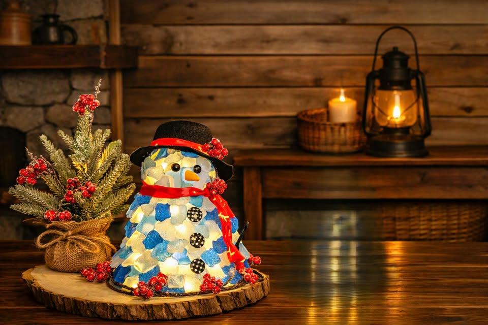 Snowman Seaglass Illuminated Workshop  header image