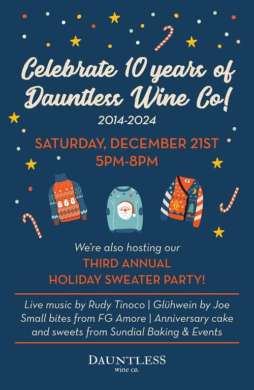 Dauntless Wine Co Sweater Party header image