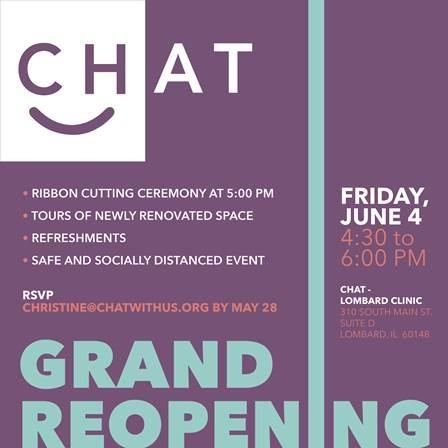 CHAT Ribbon Cutting header image
