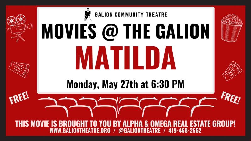 Movies @ The Galion: MATILDA header image