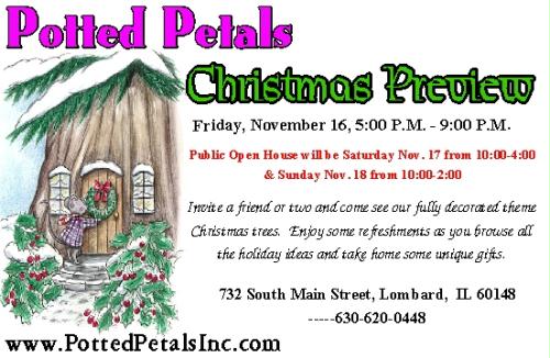 Christmas Open House and Preview Party header image