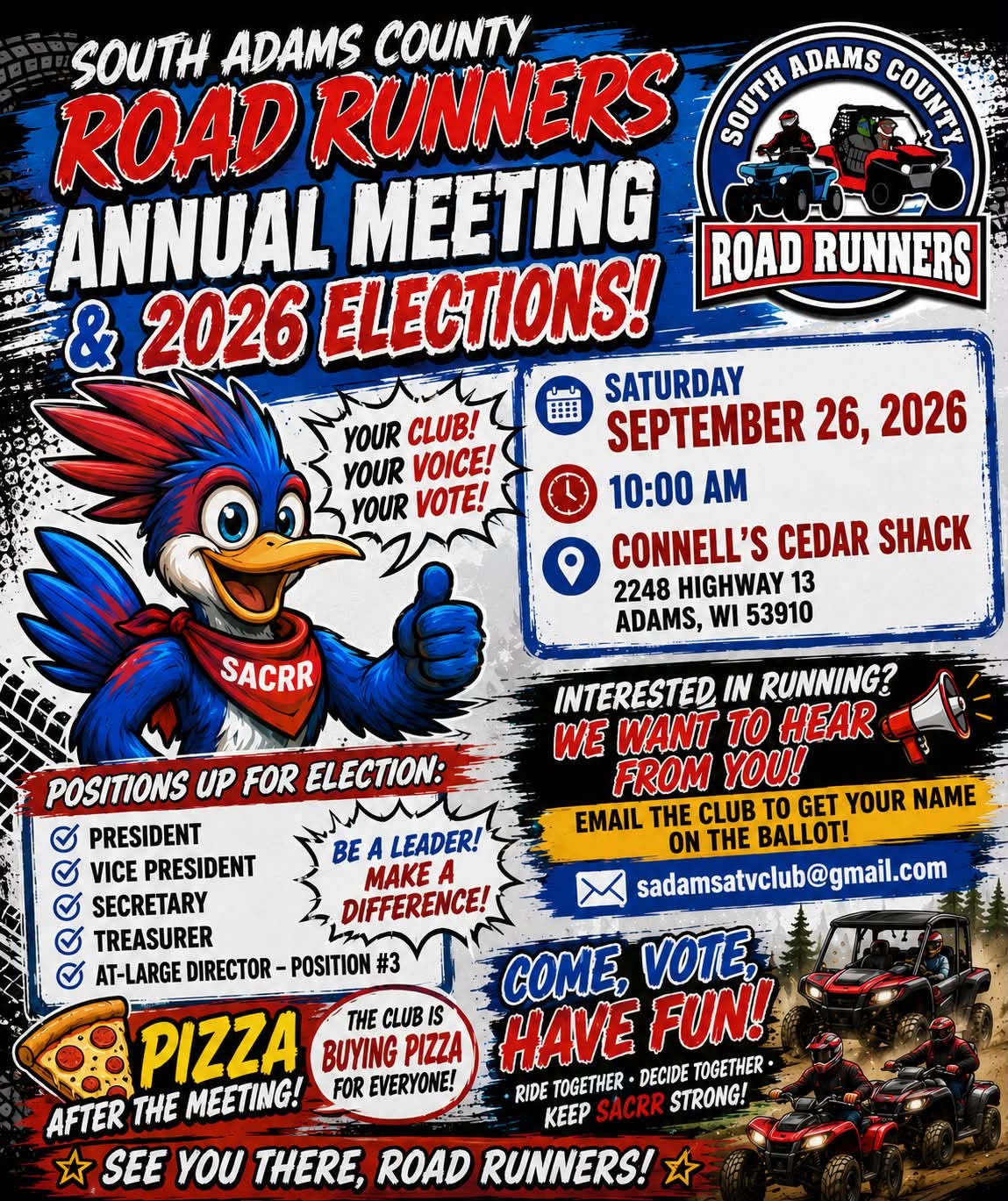 South Adams County Road Runners Annual Meeting header image