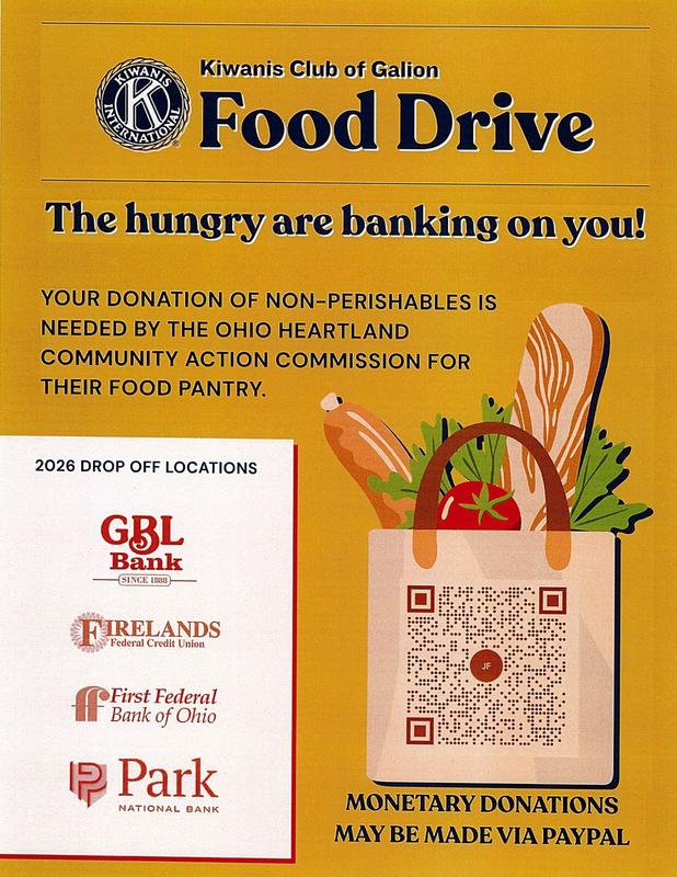 Kiwanis Club of Galion Food Drive header image