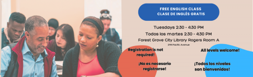 Free ESL Class | Clase de inglés gratis header image