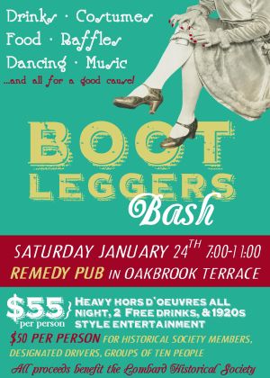 Lombard Historical Society's Bootleggers Bash header image