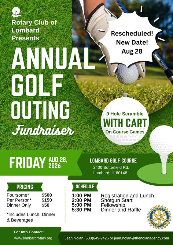 Lombard Rotary Golf Outing - Rescheduled! header image
