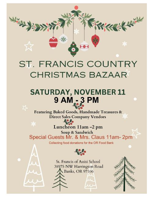 St. Francis Country Christmas Bazaar header image