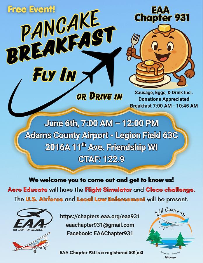 EAA Chapter 931-Pancake Breakfast- Fly In/Drive In gallery image 1