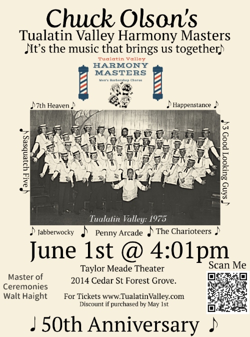 Chuck Olson's Tualatin Valley Harmony Masters header image
