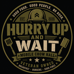 Hurry Up and Wait LLC logo