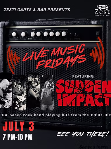 Live Music Fridays Sudden Impact header image