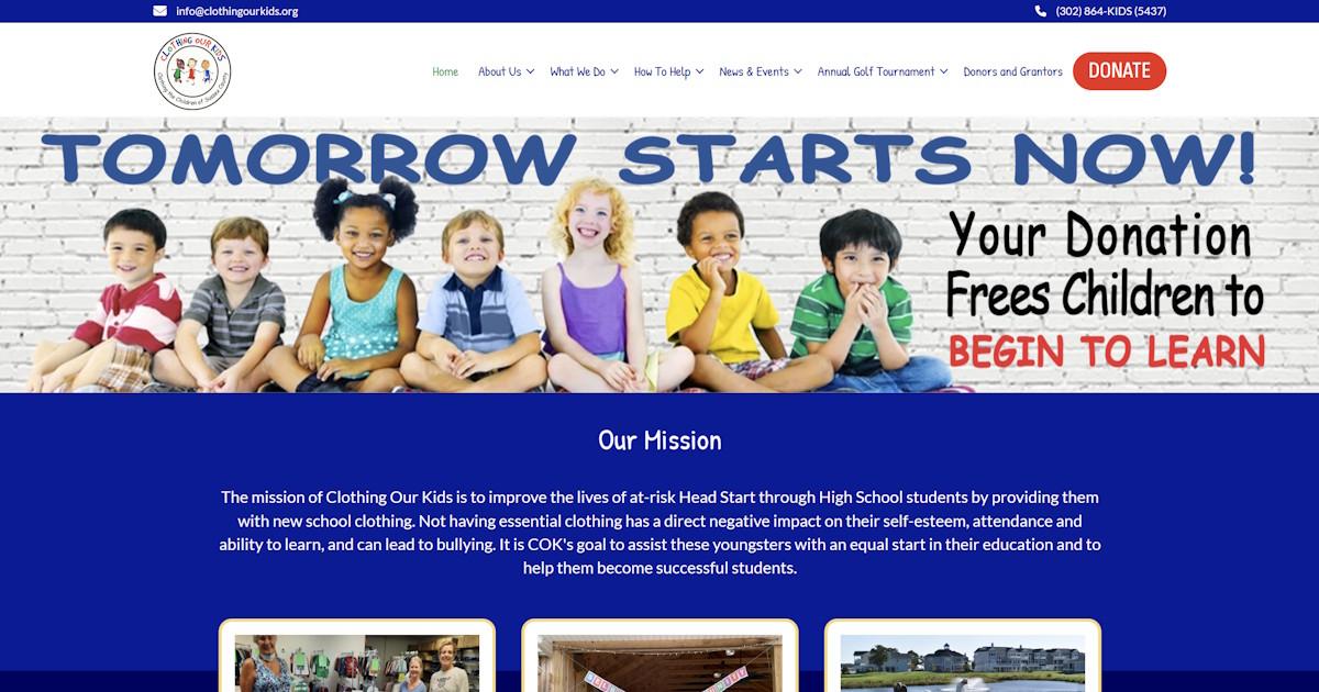 Clothing Our Kids header image
