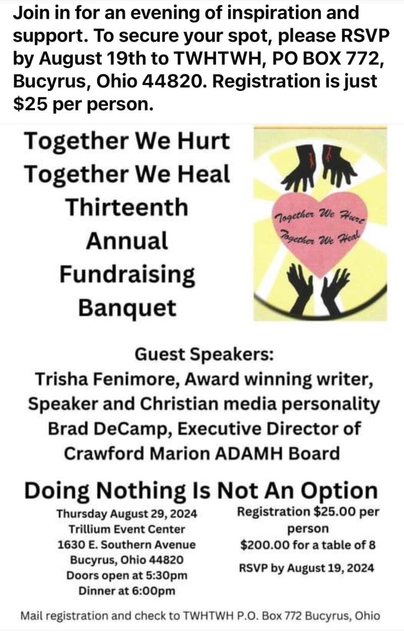 Annual Fundraiser - Together We Hurt, Together We Heal header image