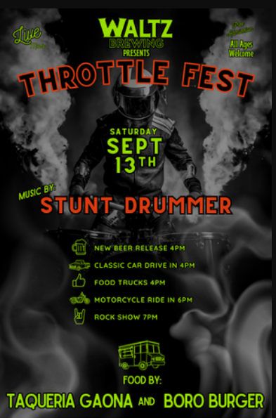 Throttle Fest featuring Live Music by Stunt Drummer header image