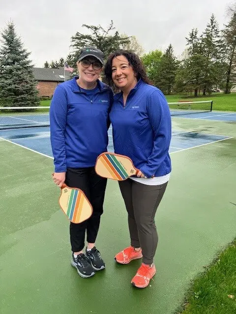 Pickleball players at Spring Fling
