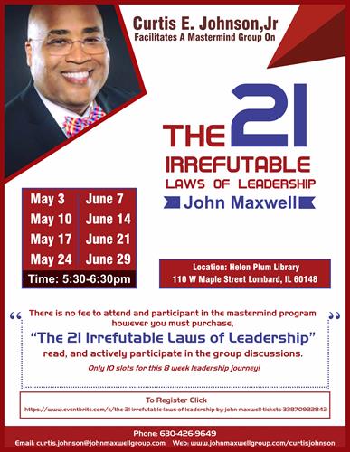 Free Mastermind Series: The 21 Irrefutable Laws of Leadership header image