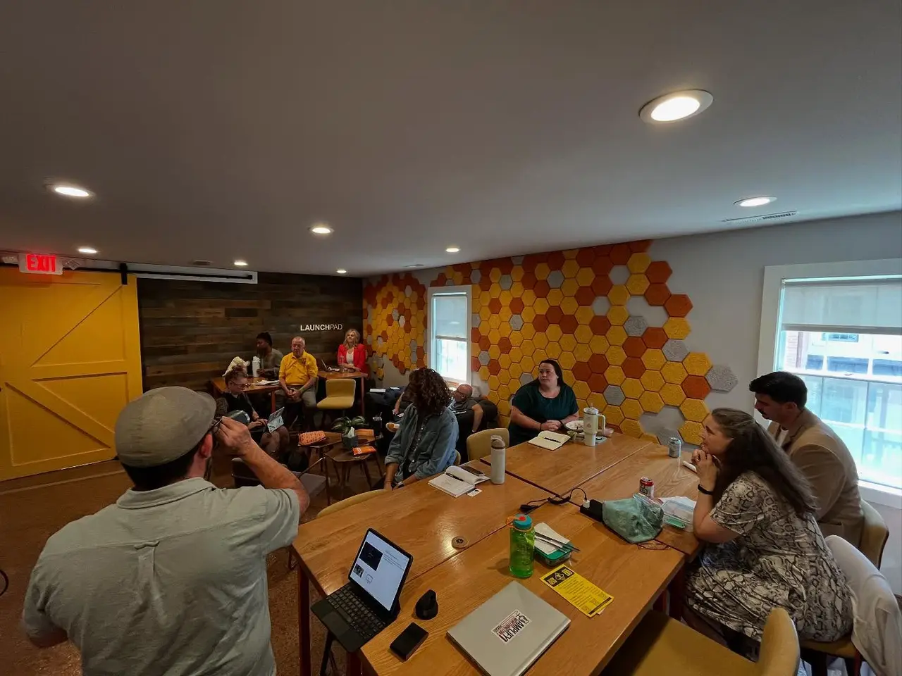 New Connections members meeting around a table