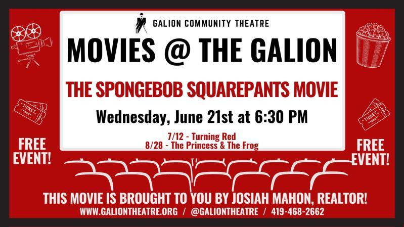 Movies at The Galion: The SpongeBob SquarePants Movie header image