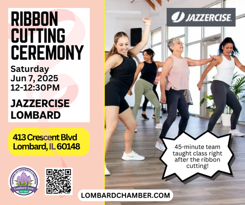 2025 Ribbon Cutting - Jazzercise Lombard header image