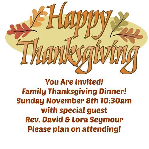 Thanksgiving Service & Dinner header image
