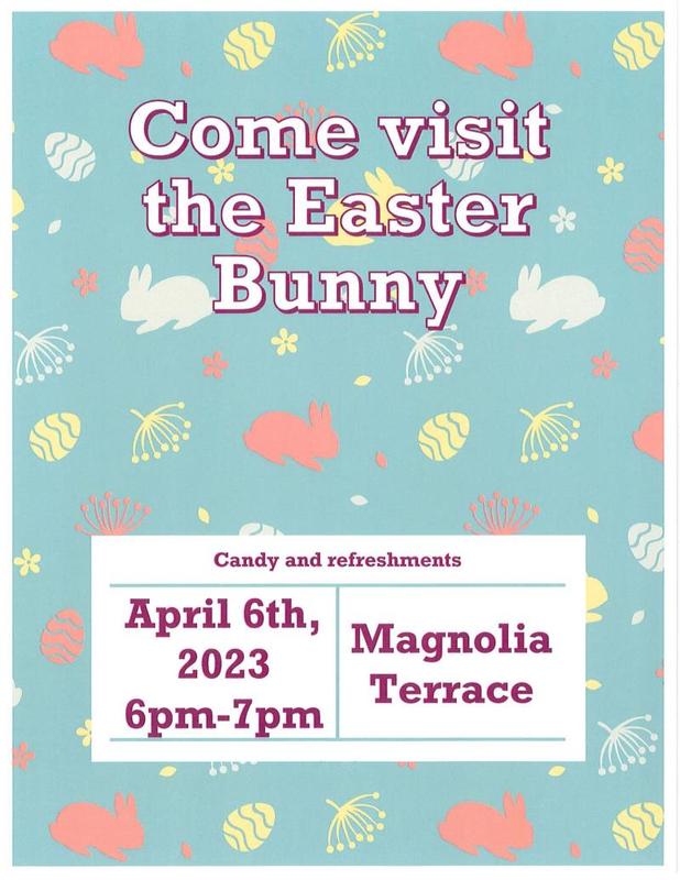 Easter Bunny at Magnolia Terrace header image