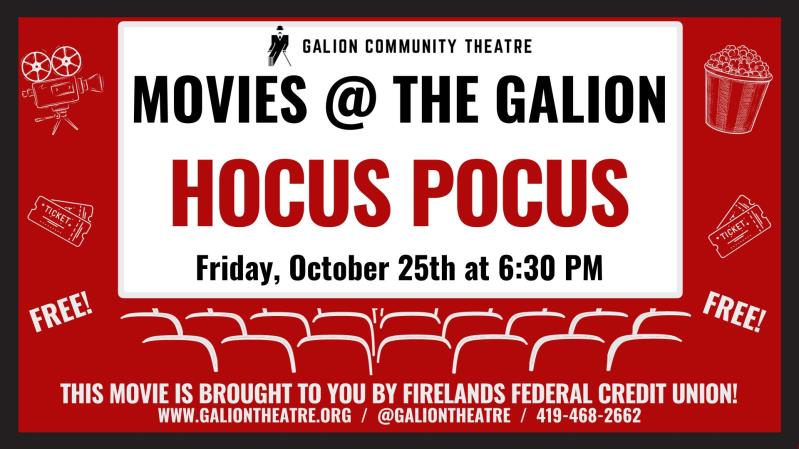 Movies @ The Galion: HOCUS POCUS header image