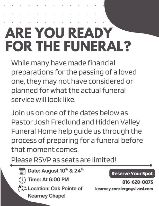 Funeral Preparation with Pastor Josh header image