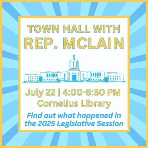 Town Hall With Rep. Mclain header image