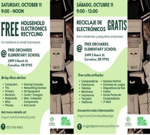 Free Electronics Recycling! header image