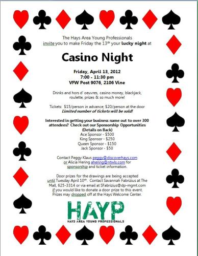 HAYP Casino Night header image