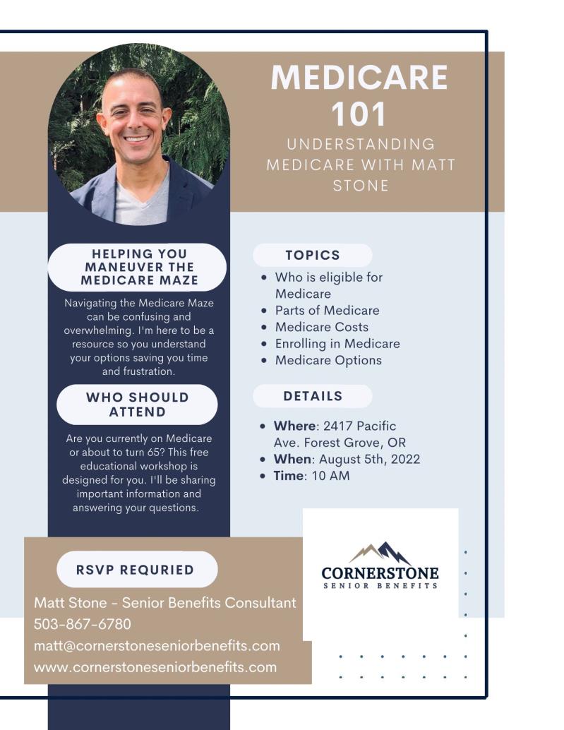 Medicare 101: Understanding Medicare with Matt Stone header image