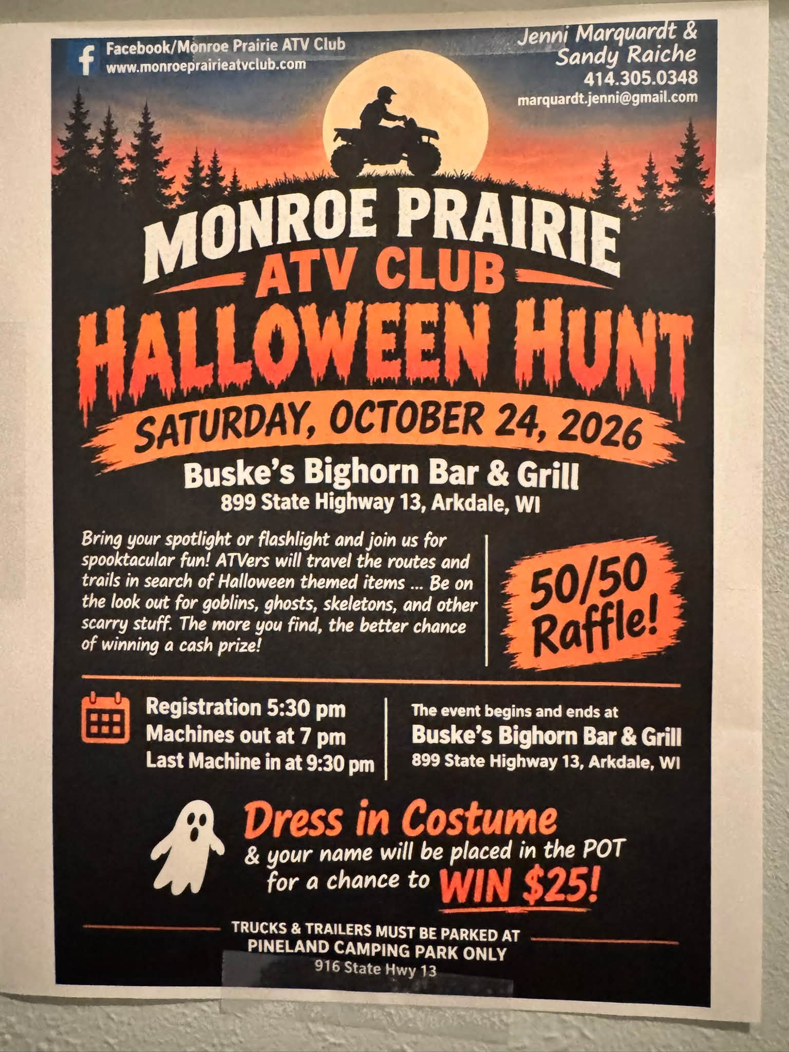 Monroe Prairie ATV Club Halloween Hunt  header image