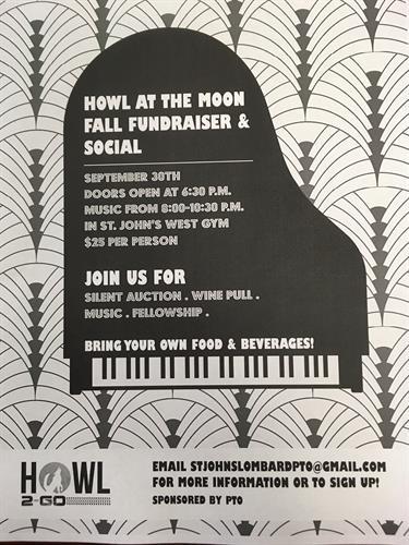 Howl At The Moon Fall Fundraiser and Social header image